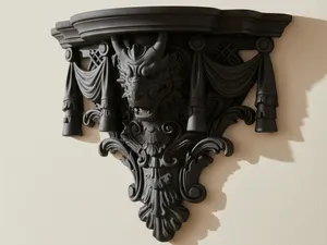 Baroque Dragon Shelf: The Winged Guardian