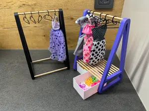Modern Doll Clothes Rack – Adjustable Stand
