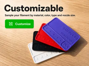 Customizable Parametric Filament Swatch Card