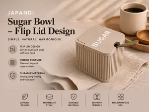 Japandi Sugar Bowl – Flip Lid Design