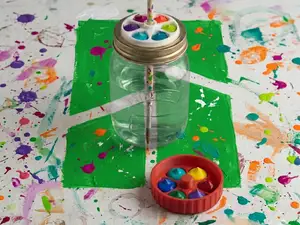 Mason Jar Paint Palette
