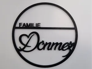 Personalisierbares modernes Familien-Türschild