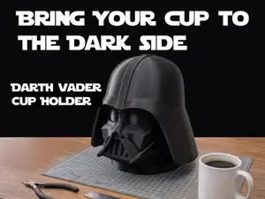 Darth Vader Cup Holder Tabletop or C-Clamp