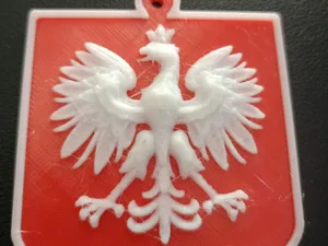 Brelok biały orzeł, polski herb