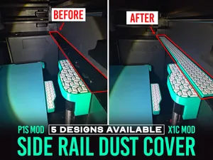 Dust Cover for Top Y Axis Rail | X1 P1 Bambu Mod