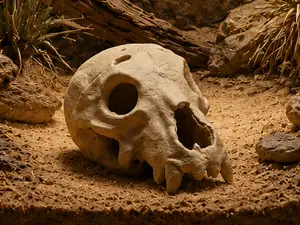Ancient Beast Skull Hideout - Terrarium & Aquarium