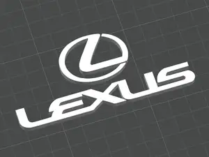 Lexus Logo with Text - Custom 3D Printed Design