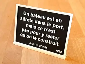 Safe in Harbor Motivation Card – French