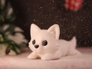 Snowy Arctic Fox Figurine