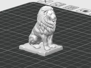 Detailed Lion Statue