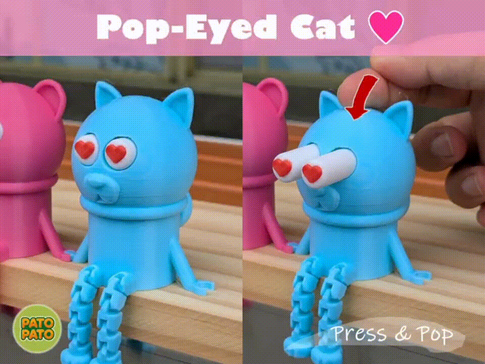 Pop-eyed cat-Love eyes