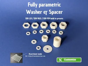 Washer & Spacer Assortment Generator (DIN Presets)