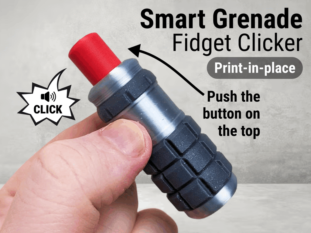 Springy Smart Grenade Fidget Clicker