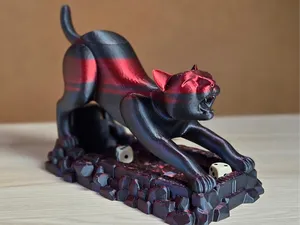 Stretching Cat Dice Tower – Purr-fect Rolls!