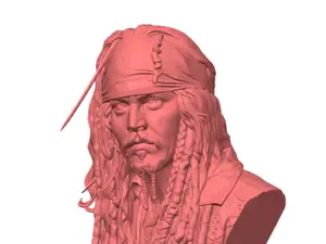 Busto Jack Sparrow - Piratas do Caribe