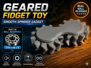 Geared Fidget Toy Smooth Spinner Gadget