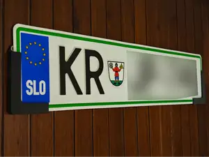 Car license plate wall mount
