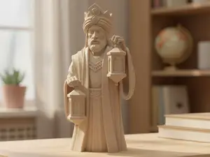Lantern-Bearing Wise Man Statue