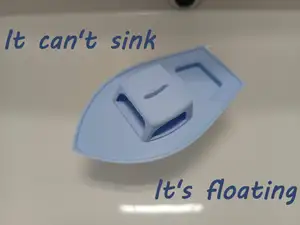 Simple floating unsinkable bathtub boat