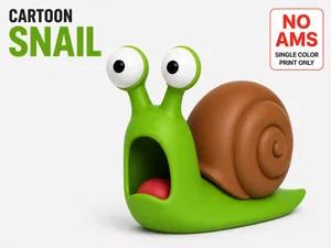 Cartoon Shocked Snail | NO AMS