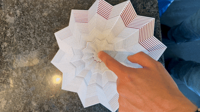 Big Fidget Star Flower Toy - Stick & No-Stick