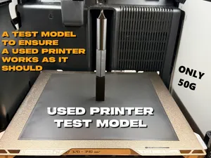 Printer test model when buying used printers 50g