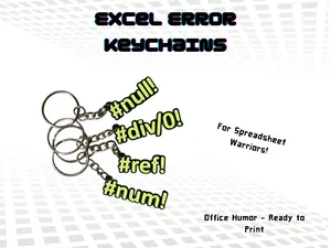 Excel Error Keychains