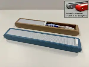 Sliding case for toothbrushes (non-electric)