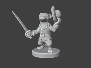 DnD Miniature Weasel Duelist