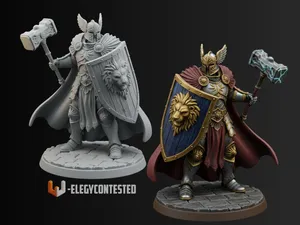 DnD Ready - Human Cleric Light's Watch(40mm)