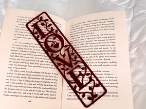 LOVE Bookmark With Vine Cut Out Detail