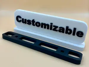 Customizable name plate, free standing