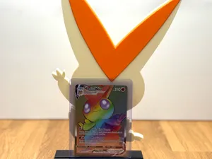 Victini Pokemon card display stand