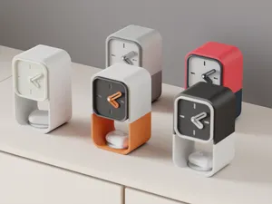 Desk Clock With Airpod Charger and Storage.