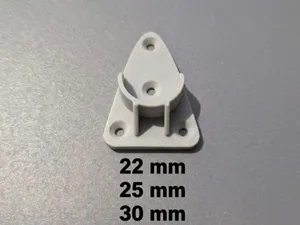 Heavy Duty Round Rod & Pole Wall Mount 22/25/30mm