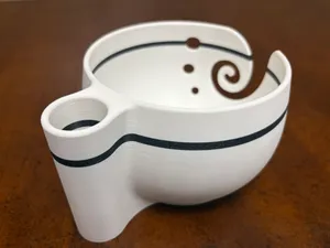 Yarn Bowl with Holder for Scissors or Needles