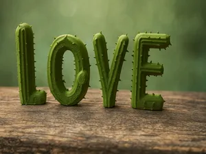 LOVE – Buchstaben im Kaktus - Look