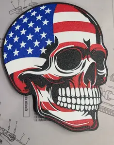 American Flag Skull Hitch Cover - Truck, Jeep, SUV