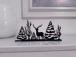 Winter Scene – Silhouette 3D Decoration