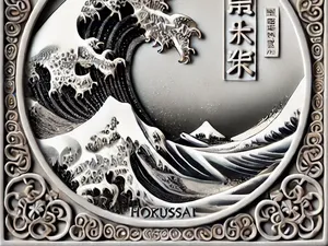 Cup coaster inspired "The Great Wave of Kanagawa"
