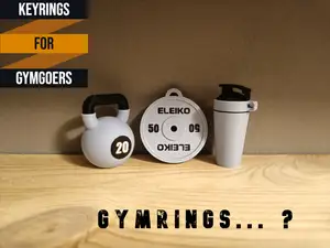 Keyrings - kettlebell, plate and shaker