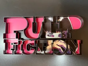 Pulp Fiction Inspired 3D Display Sign