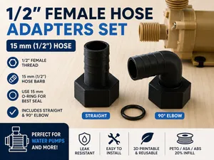 1/2" Female Hose Adapter Set - 15 mm (1/2") Hose