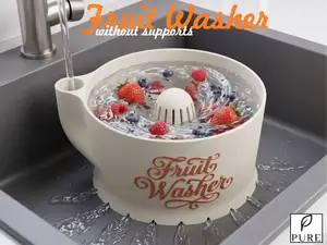 NEW, fruit washer with relief, without supports
