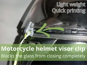 Motorcycle helmet visor clip (preventing closing)