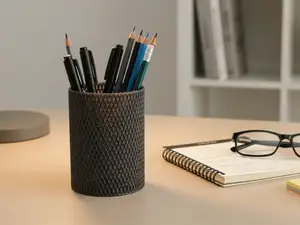 Celtic Mesh Pencil Holder|Elegant Office Organizer