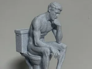 pensatore sul wc