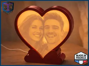 Heart-Shaped Lithophane Light Frame