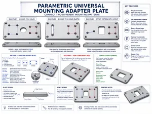 Parametrische Universal Adapterplatte - OpenSCAD