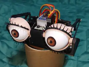 Eyelashes for small animatronic eyes